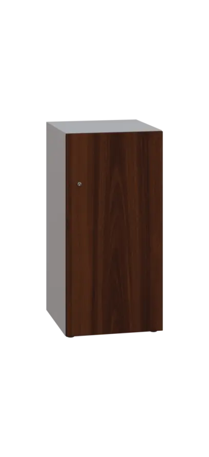 DOMINIT 21 úložná skříň 1-boxová, 917x450x400 mm, korpus šedý, dvířka ořech královský